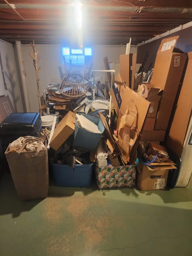 Roll-off dumpster container at job site for 15 Yard Dumpster Rental in Cloverly